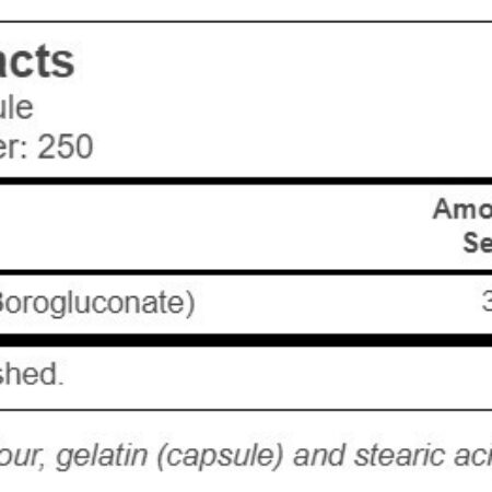 Boron Quelato 3mg 250 Capsulas Now Foods Importado Eua - Imagem 3