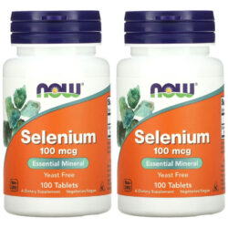 Selênio 100mcg Now Foods Selenium 100 Talets 2un Sabor Sem Sabor