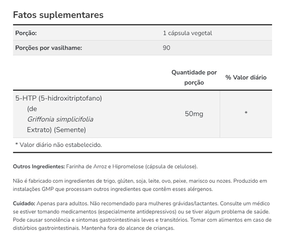5-htp 50mg Now Foods 90 Caps + Porta Cápsulas - Imagem 4