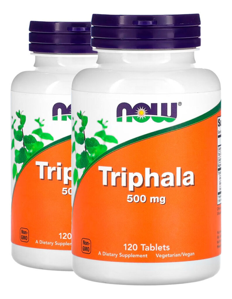 Triphala 500mg 120 Tabs Importado 2un Now Foods