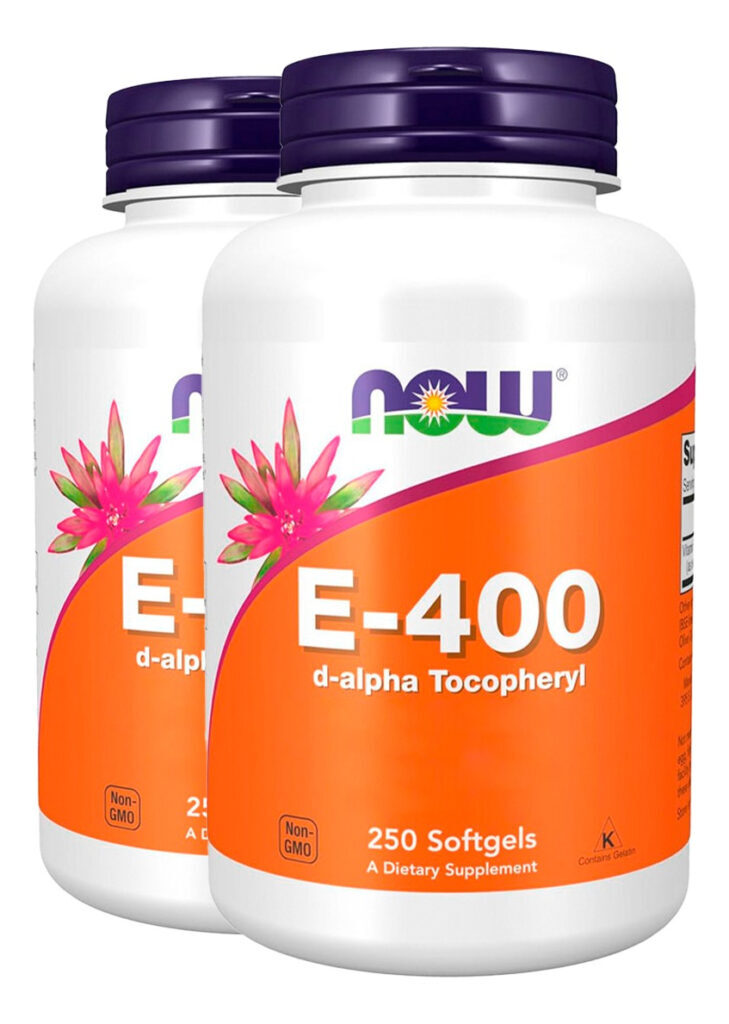 Vitamina E-400 D-alfa Tocoferol 250s Importado 2un Now Foods