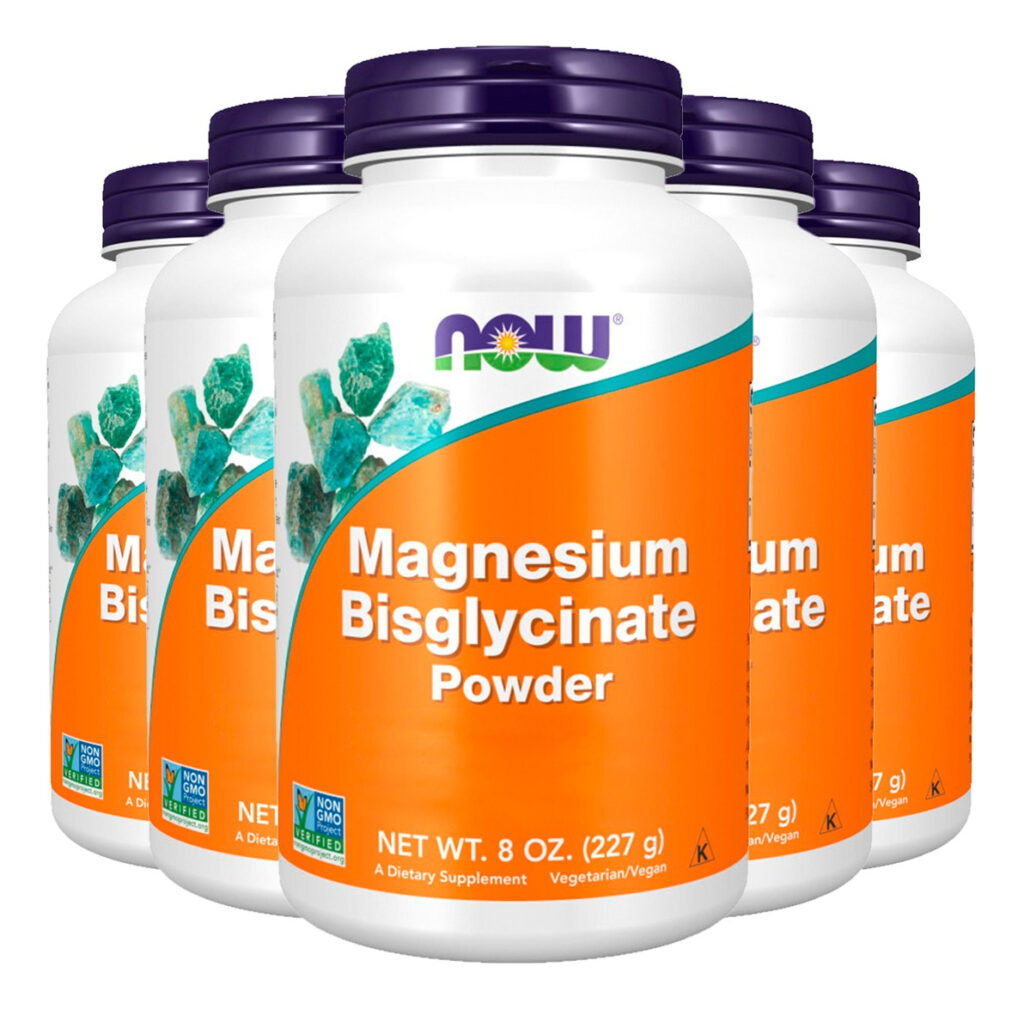 Bisglicinato De Magnésio Em Pó 227g Importado 5un Now Foods