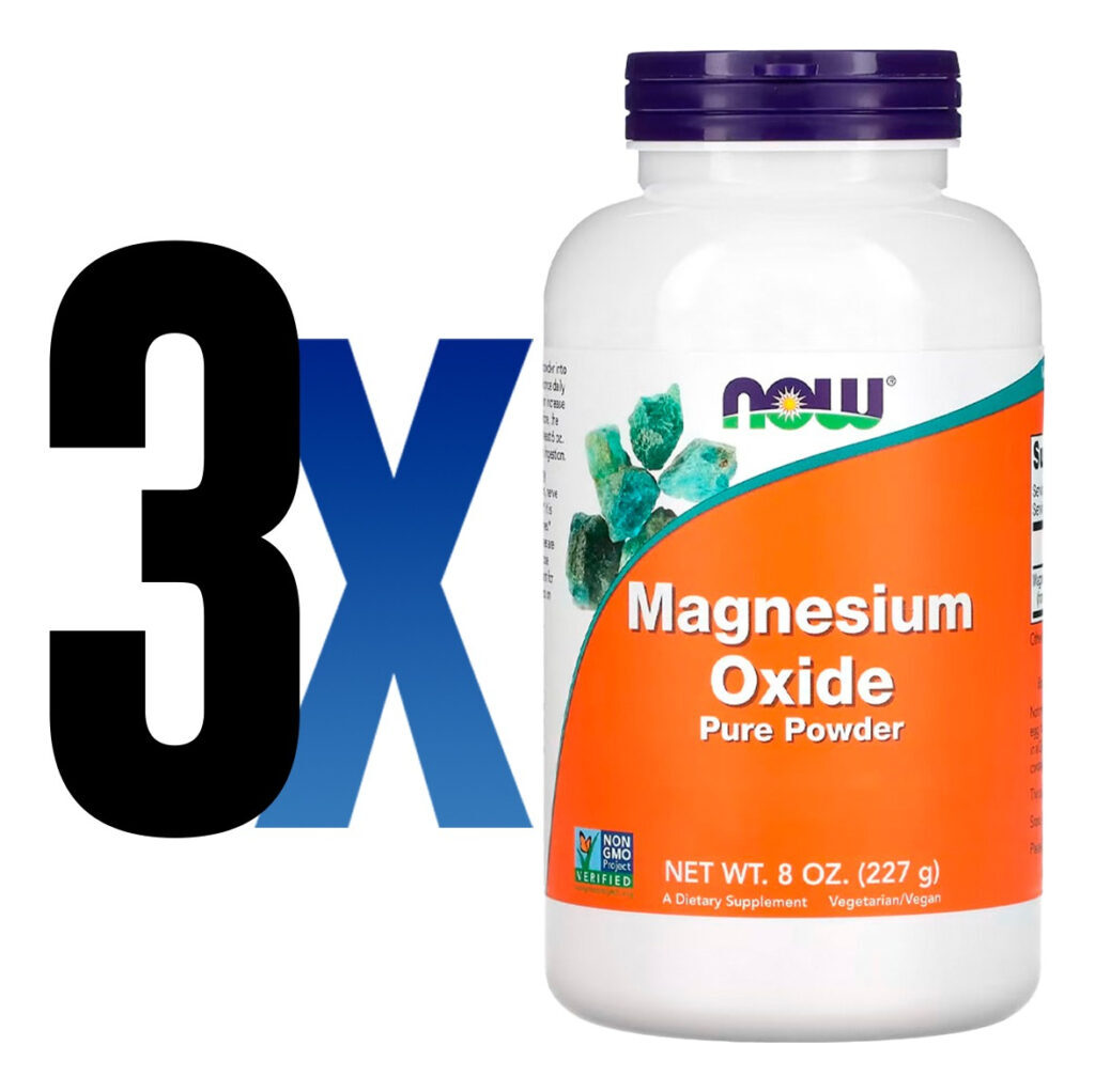 Óxido De Magnésio Em Pó 227g Importado 3un Now Foods - Imagem 2