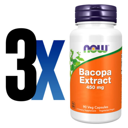 Extrato De Bacopa 450mg Now Foods 90 Cápsulas Importado 3un - Imagem 2