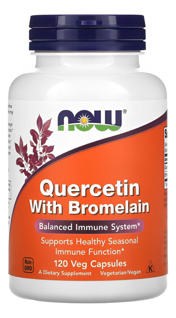 Quercetina 800mg Now Foods Quercetin E Bromelaína 120veg Cap
