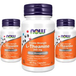 L-teanina 200mg Now Foods L-theanine 60 Veg Caps 5un