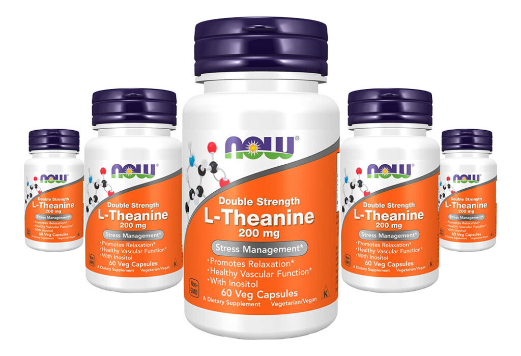 L-teanina 200mg Now Foods L-theanine 60 Veg Caps 5un