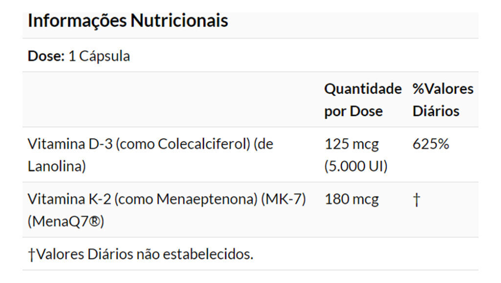 Vitamina Mega D-3 E Mk-7 Now Foods 120veg Caps Importado - Imagem 4
