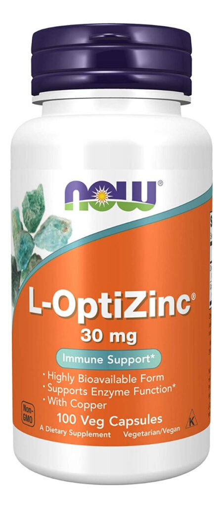Now Foods L-optizinc (r) 30 Mg + Cobre 100 V Cápsulas Sfn Flavor, Sem Sabor - Imagem 3