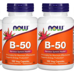 Vitamina B-50 Now Foods Vitaminas Complexo B 100veg Caps 4un