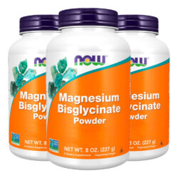 Bisglicinato De Magnésio Em Pó 227g Importado 3un Now Foods