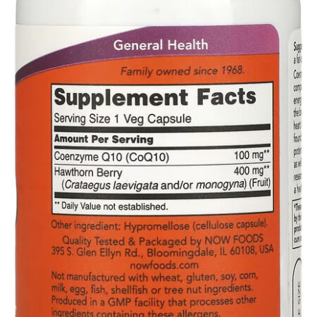 Coenzima Coq10 Now Foods 100mg 90 Veg Cápsulas Importado 4un - Imagem 3
