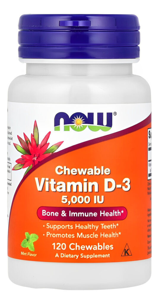 Vitamina D3 5000iu Now 120 Chewable Mastigável Importado 3un - Imagem 5