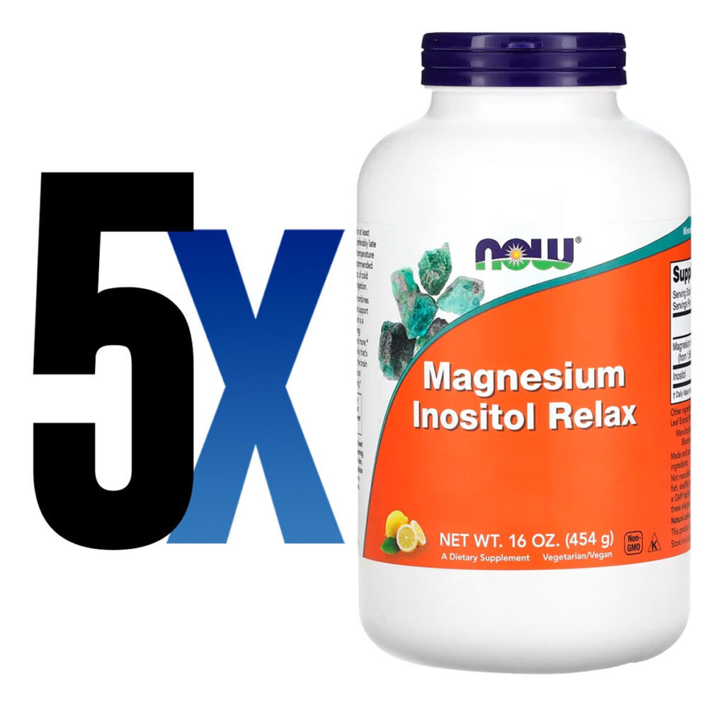 Magnésio Inositol Pó 454g Limonada Importado 5un Now Foods - Imagem 2