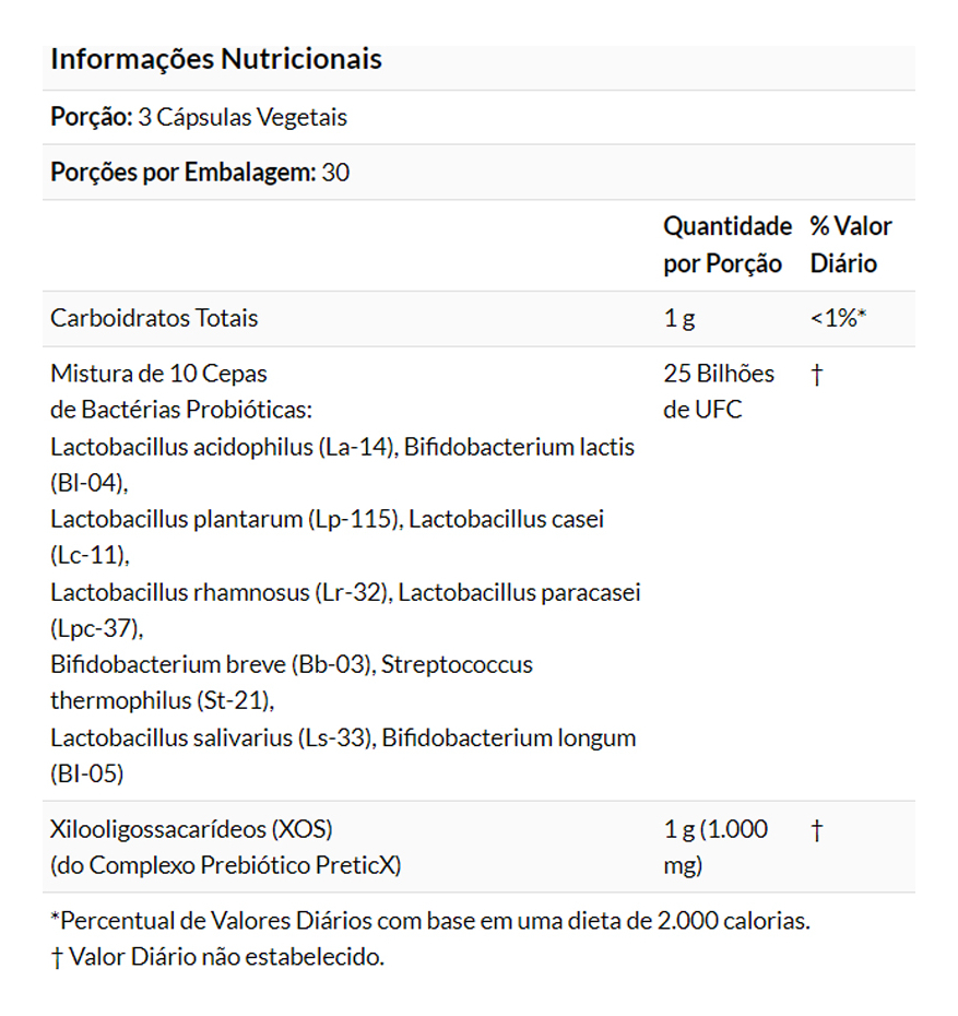 Probiótico 10 25 Bi + Bifido Boost Now Foods 90cap - Imagem 4
