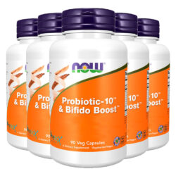 Probiótico 10 25 Bilhões Now Foods 90cap Importado 5un