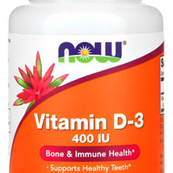 Vitamina D-3 Now Foods 400 Iu 180 Caps Softgels