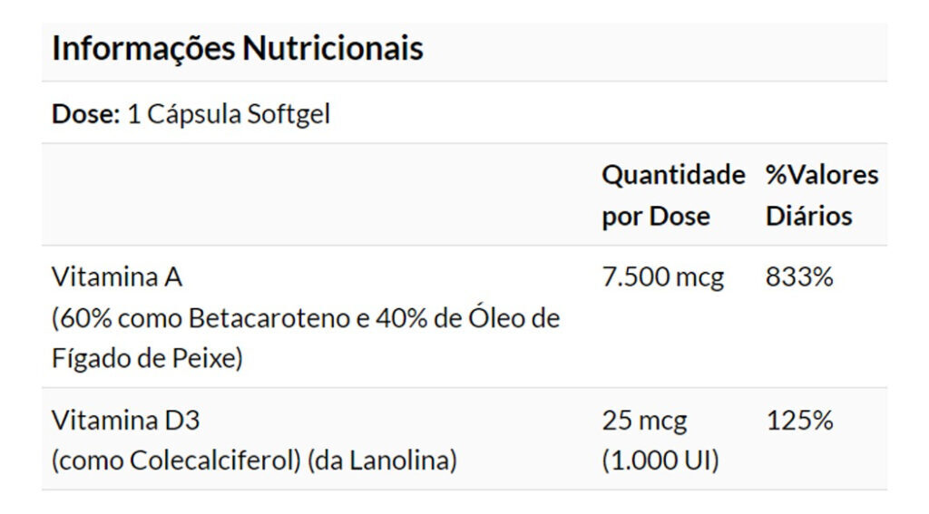 Ultra Vitamina A/d-3 7.500/25mcg Now Foods 100soft Importado - Imagem 4