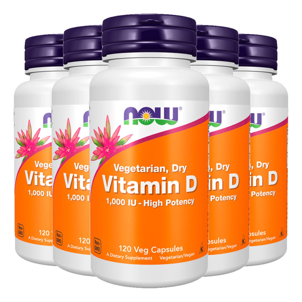 Vitamina D 25mcg 120 Cáps Importado 5un Now Foods