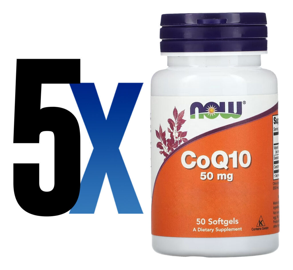 Coenzima Coq10 50mg + Vit E Now Foods 50soft Importado 5un - Imagem 2