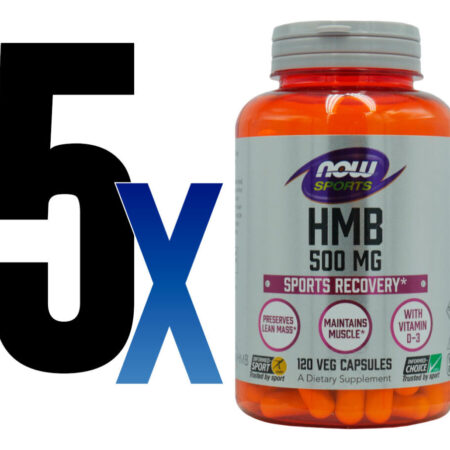 Hmb 500mg Now Foods Com Vitamina D3 120 Veg Caps 5un - Imagem 2