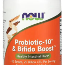 Now Probiotic-10 & Bifido Boost, 25 Bilhões, 90 Cápsulas. Sabor Sem Sabor