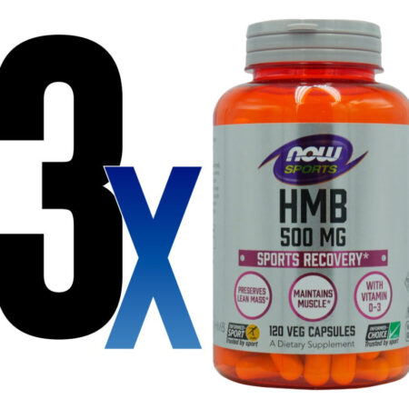 Hmb 500mg Now Foods Com Vitamina D3 120 Veg Caps 3un - Imagem 2