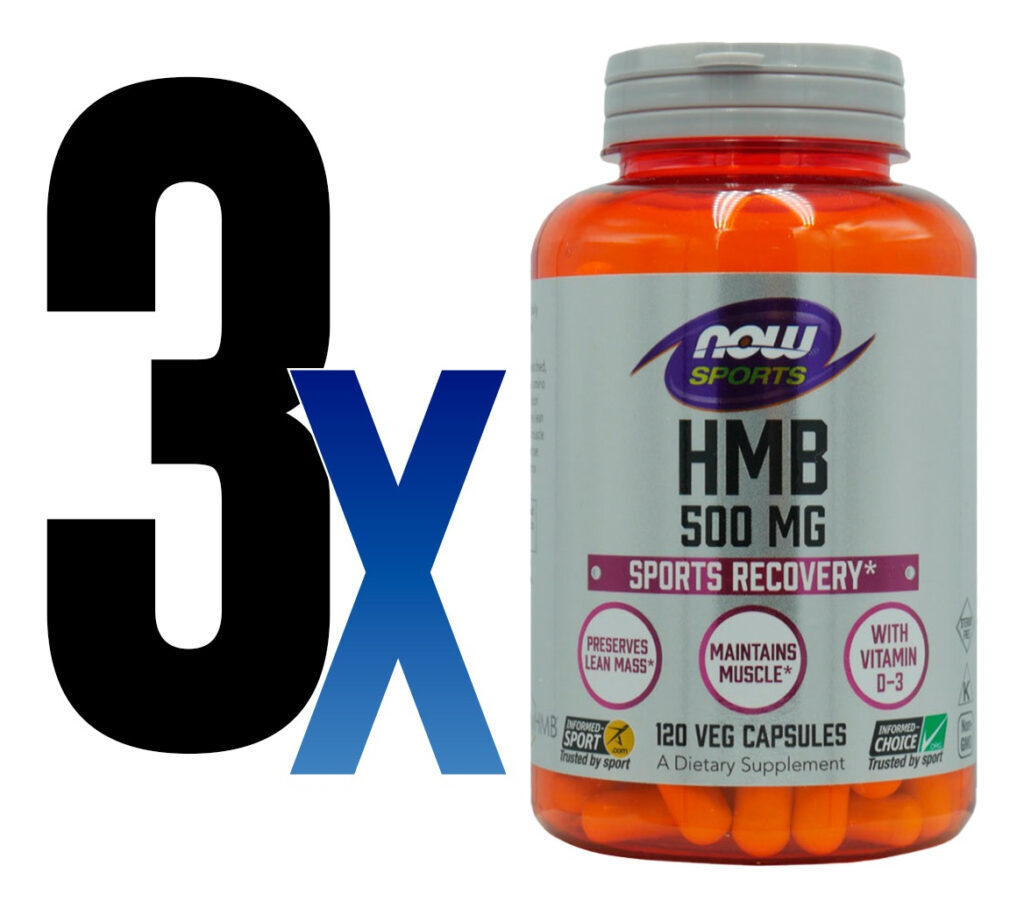 Hmb 500mg Now Foods Com Vitamina D3 120 Veg Caps 3un - Imagem 2