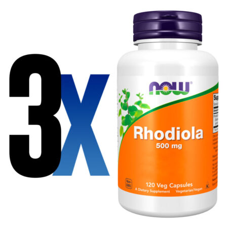 Extrato Rhodiola 500 Mg Now Foods 120 Veg Cáps Importado 3un - Imagem 2