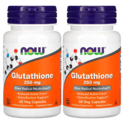 Glutathione Glutationa 250mg Now Foods 60cap Veg 2un Sabor Sem Sabor