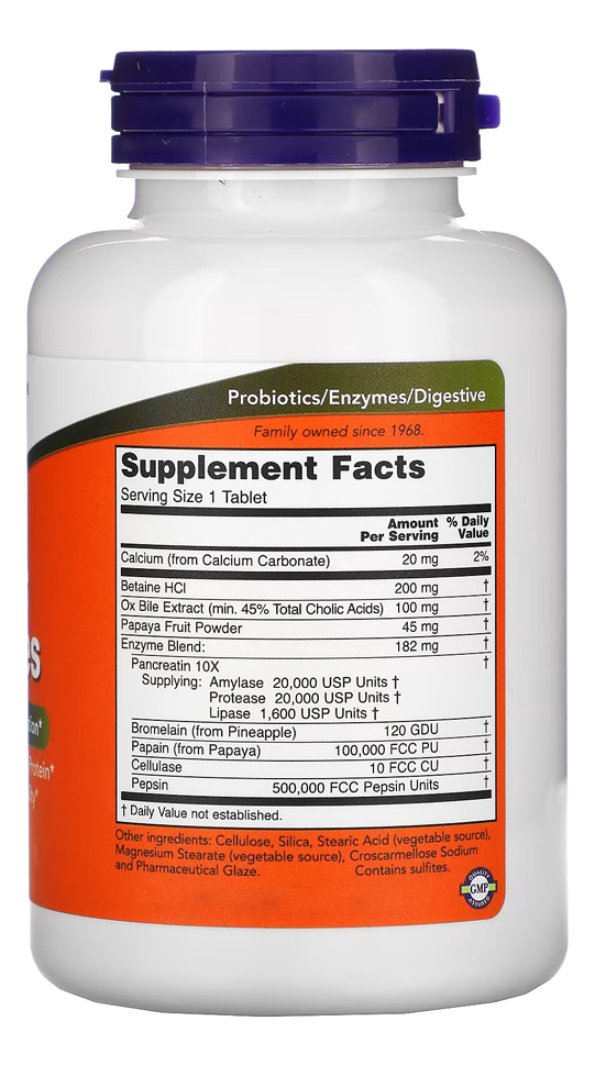 Suplemento Em Tabletes Now Now Foods Super Enzimas Digestivas Pote Super Enzimas Digestivas Em Unidade - Imagem 2