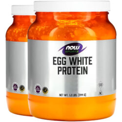 Proteína Clara Ovo 544g Pó Sem Sabor Importado 2un Now Foods