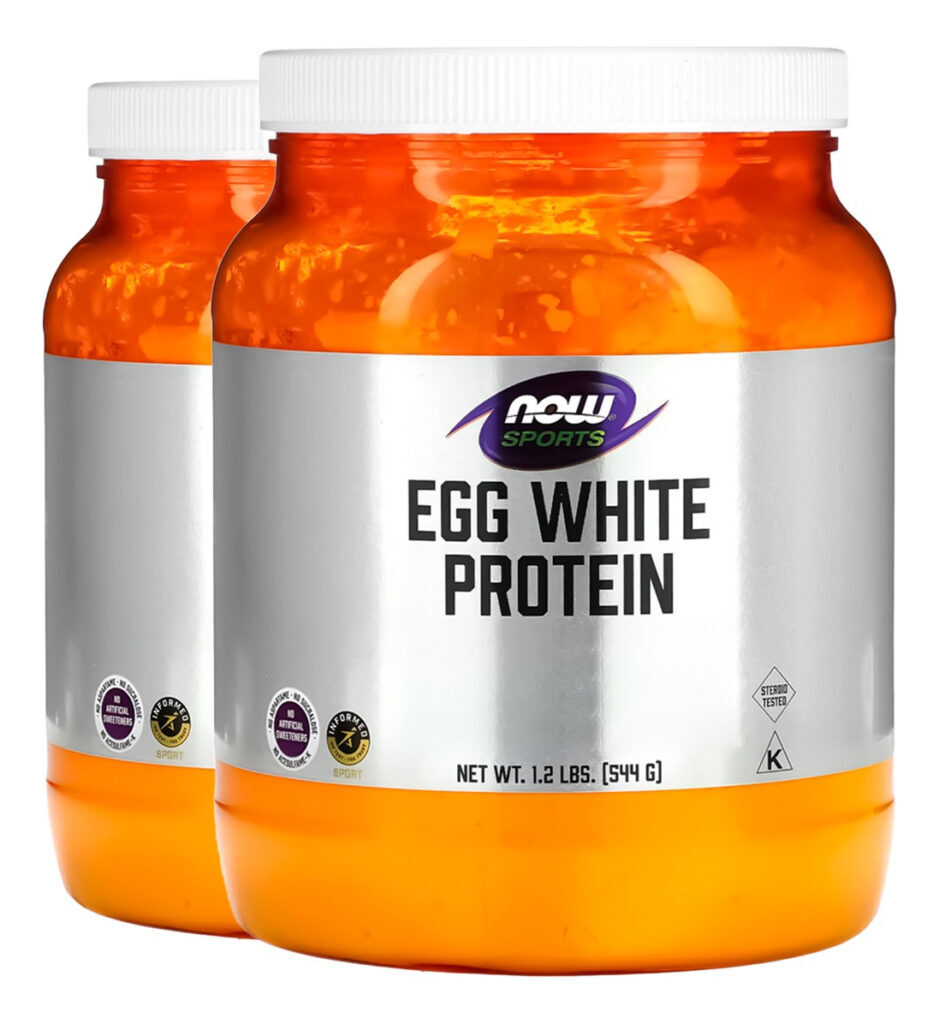 Proteína Clara Ovo 544g Pó Sem Sabor Importado 2un Now Foods