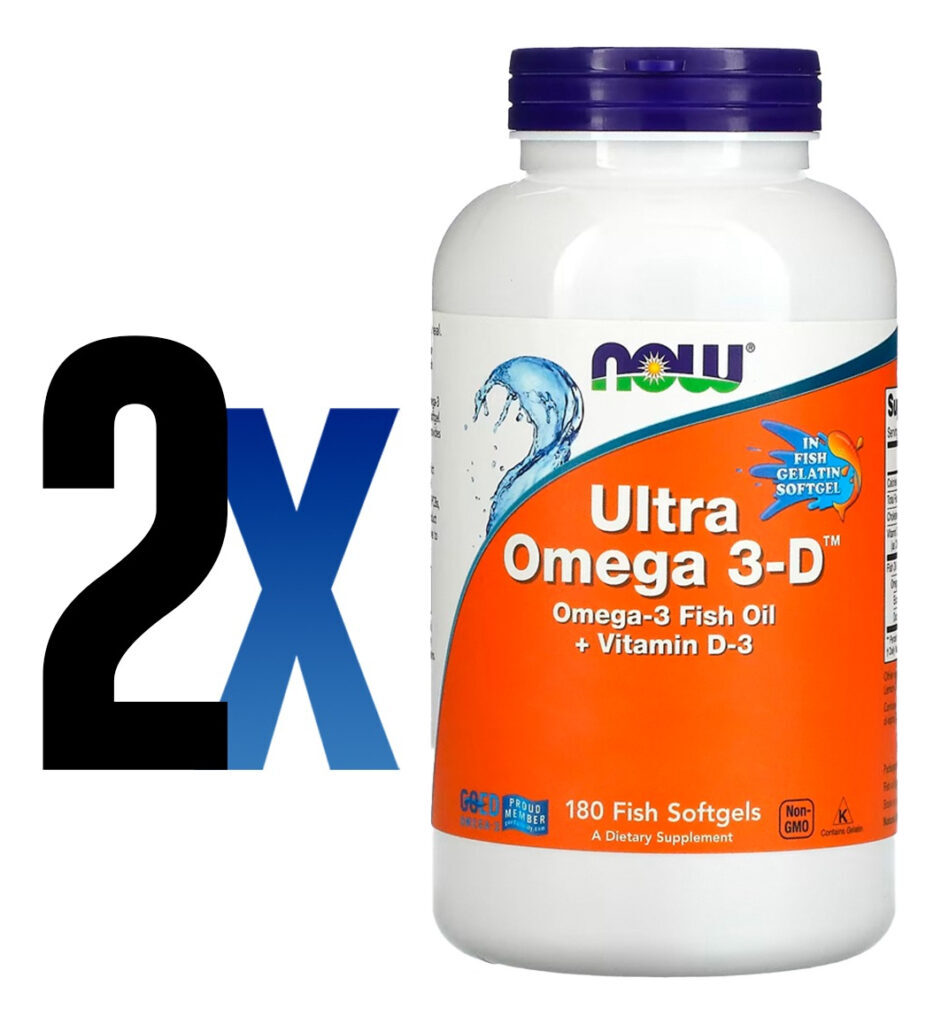 Ultra Omega 3d 600epa/300dha 180soft Importado 2un Now Foods - Imagem 2