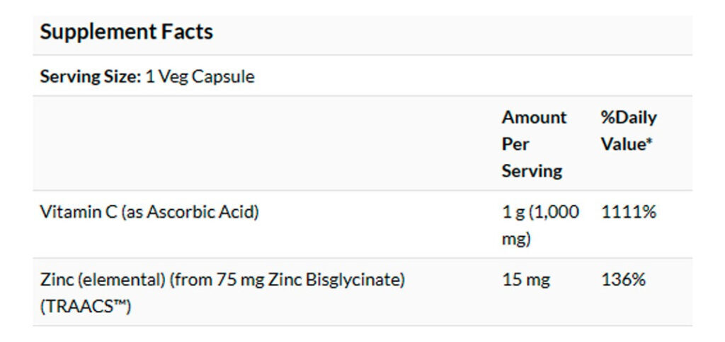 Vitamina C-1000 Zinco Immune Now Foods 90 Cáps Importado - Imagem 4