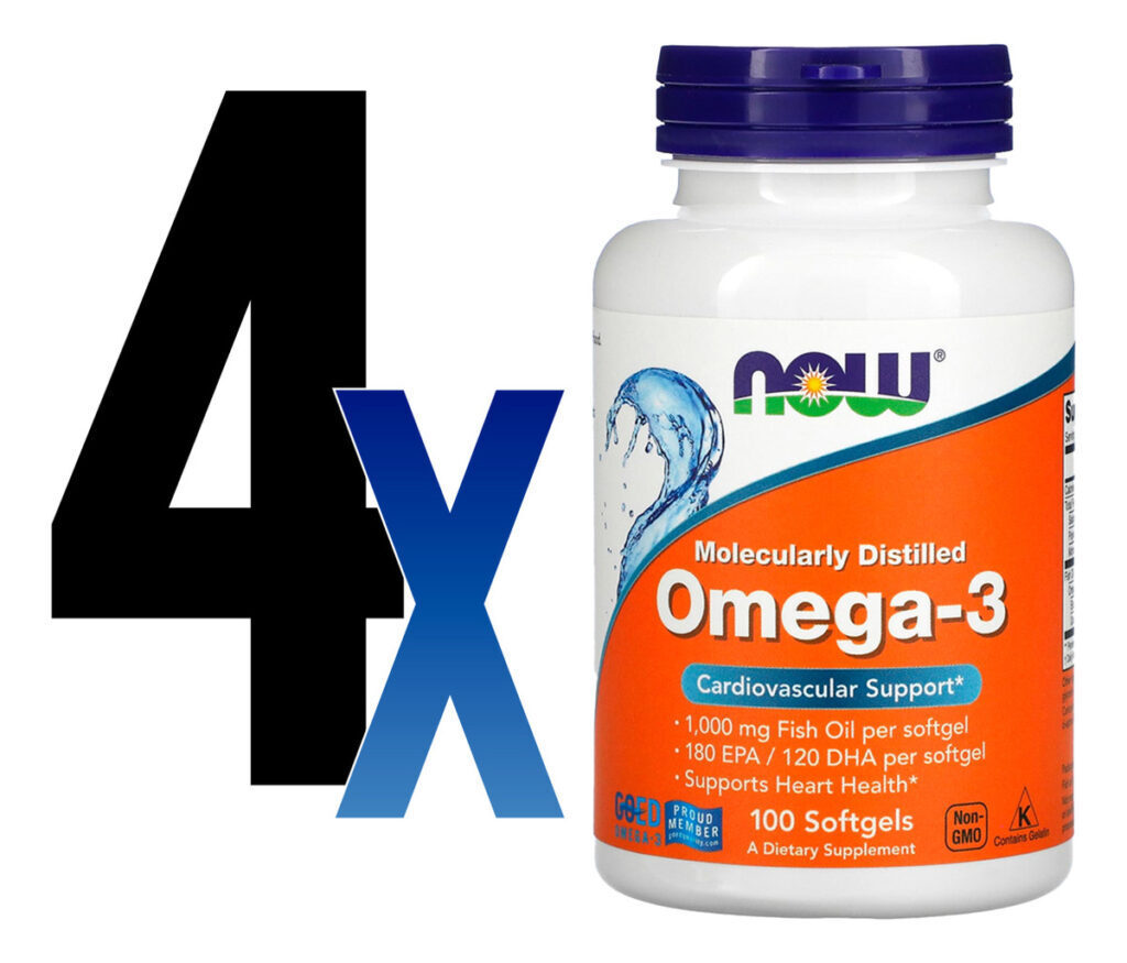 Ômega-3 Molecularmente Destilados Now Foods 100softgels 4un - Imagem 2