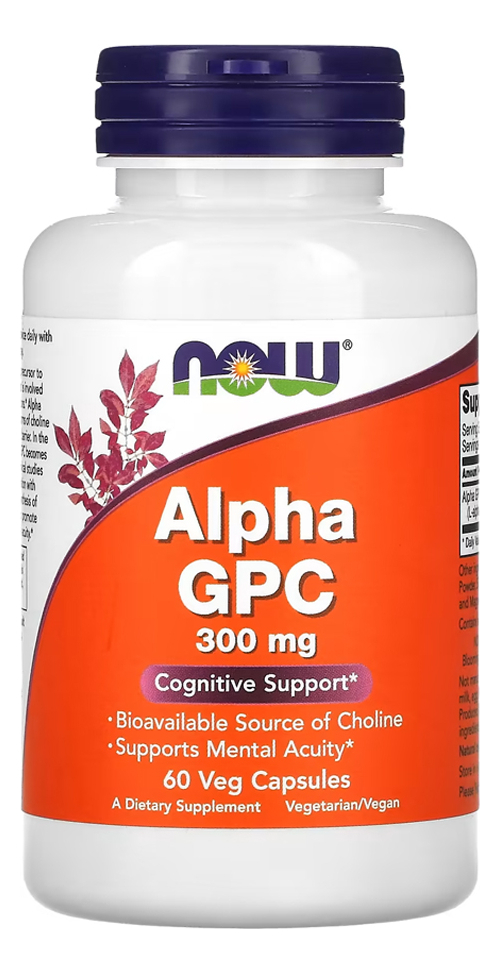 Alpha Gpc 300mg Now Foods 60 Capsulas Vegetarianas Importado