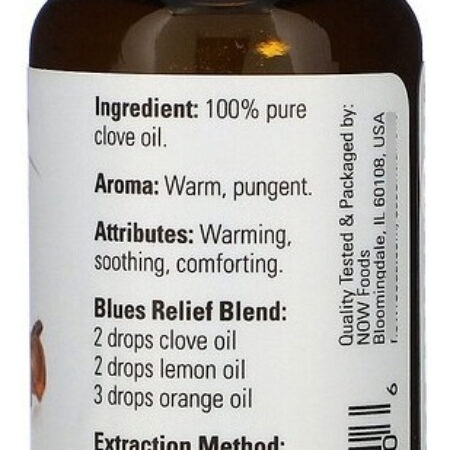 Óleo Cravo Da Índia 30ml Importado 100% Puro Now Foods - Imagem 2