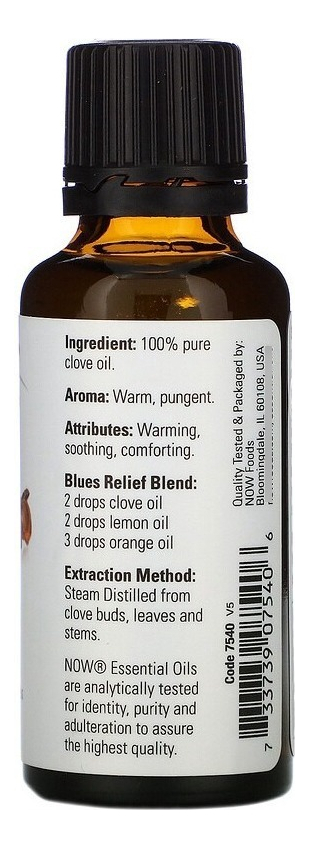 Óleo Cravo Da Índia 30ml Importado 100% Puro Now Foods - Imagem 2