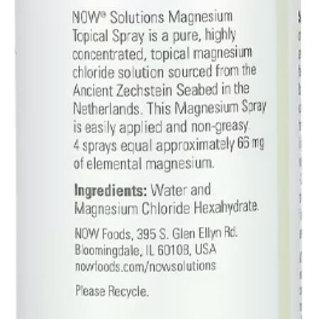 Spray Topical De Magnésio Now Foods 237ml Importado - Imagem 3