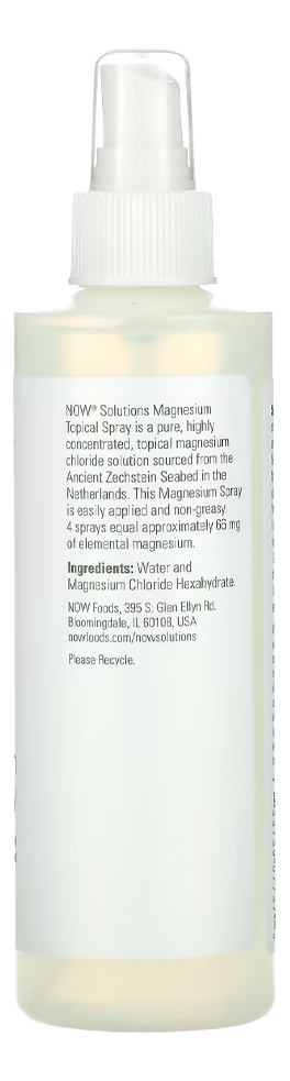 Spray Topical De Magnésio Now Foods 237ml Importado - Imagem 3