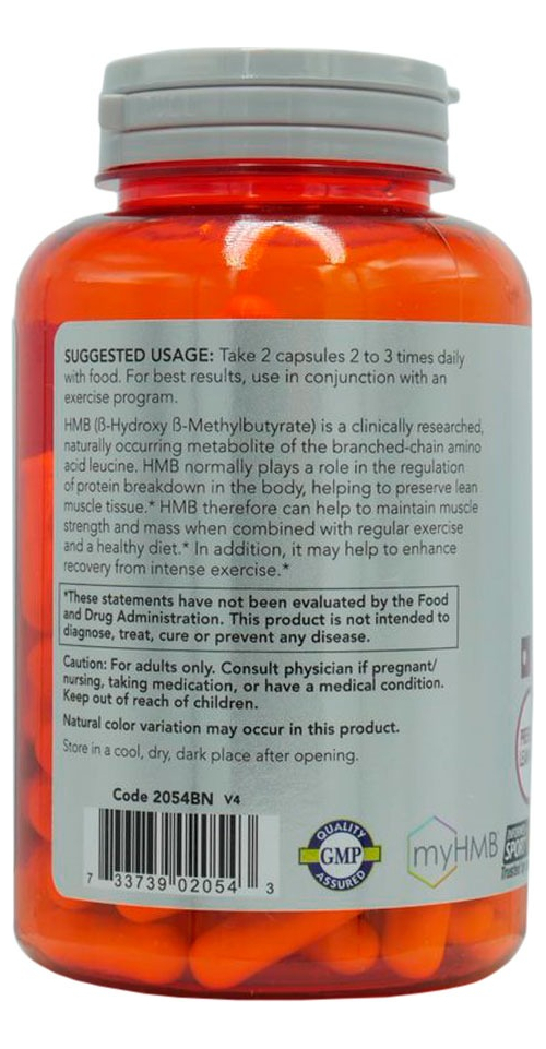 Hmb 500mg Now Foods Com Vitamina D3 120 Veg Caps 3un - Imagem 5