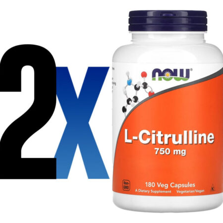 L-citrulina 750mg 180 Cápsulas Importado 2un Now Foods - Imagem 2