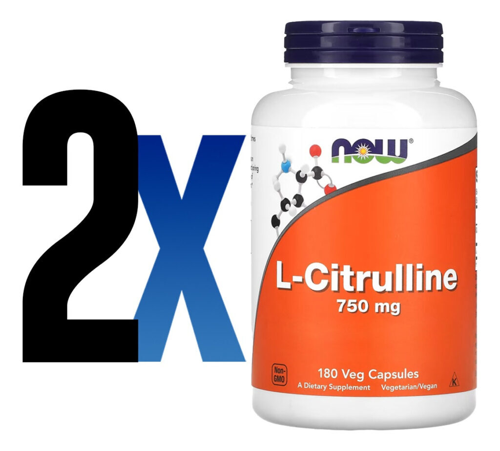 L-citrulina 750mg 180 Cápsulas Importado 2un Now Foods - Imagem 2