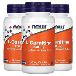 L-carnitina 250mg Now Foods 60 Cápsulas Importado 3un
