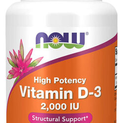 Vitamina D3 2000 Iu Alta Potência 120 Softgls Now Foods Sabor N/a