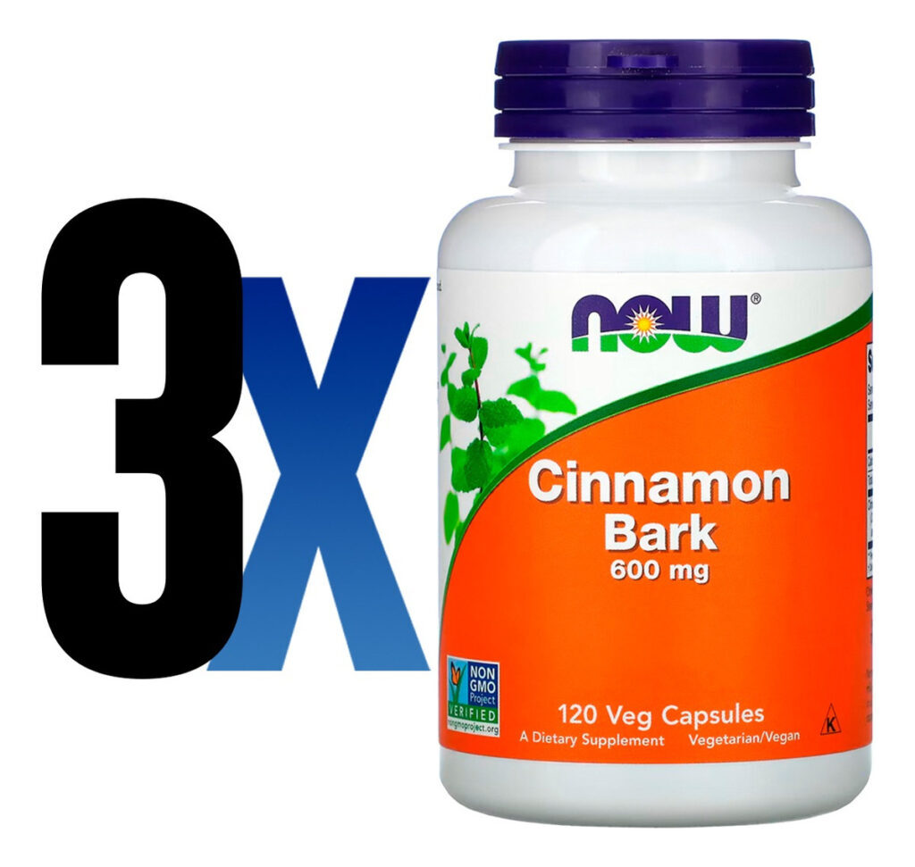 Casca De Canela 600mg 120 Cáps Importado 3un Now Foods - Imagem 2