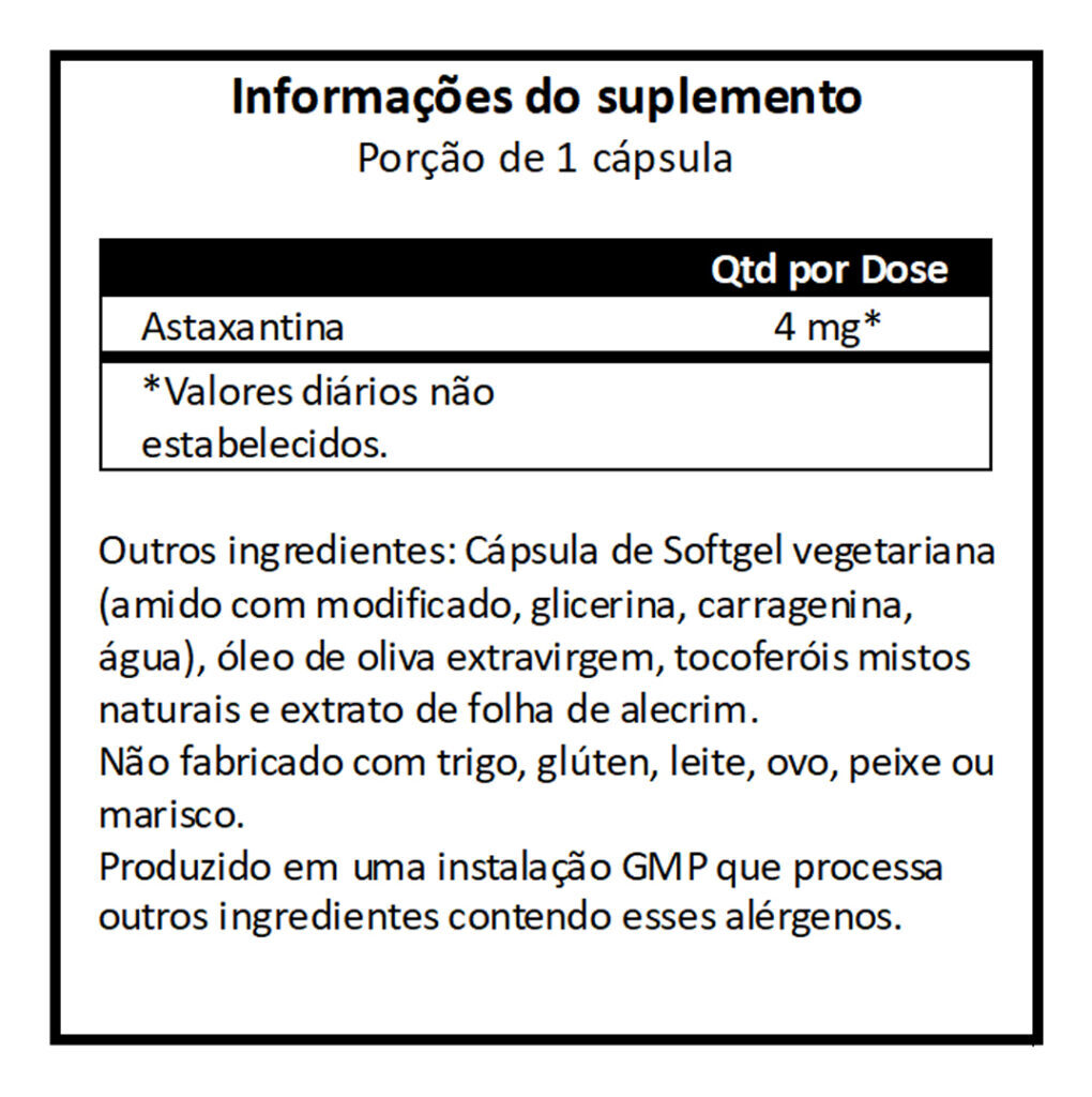 Astaxantina Extrato 4mg 60 Vegs Soft Importado 5un Now Foods - Imagem 4