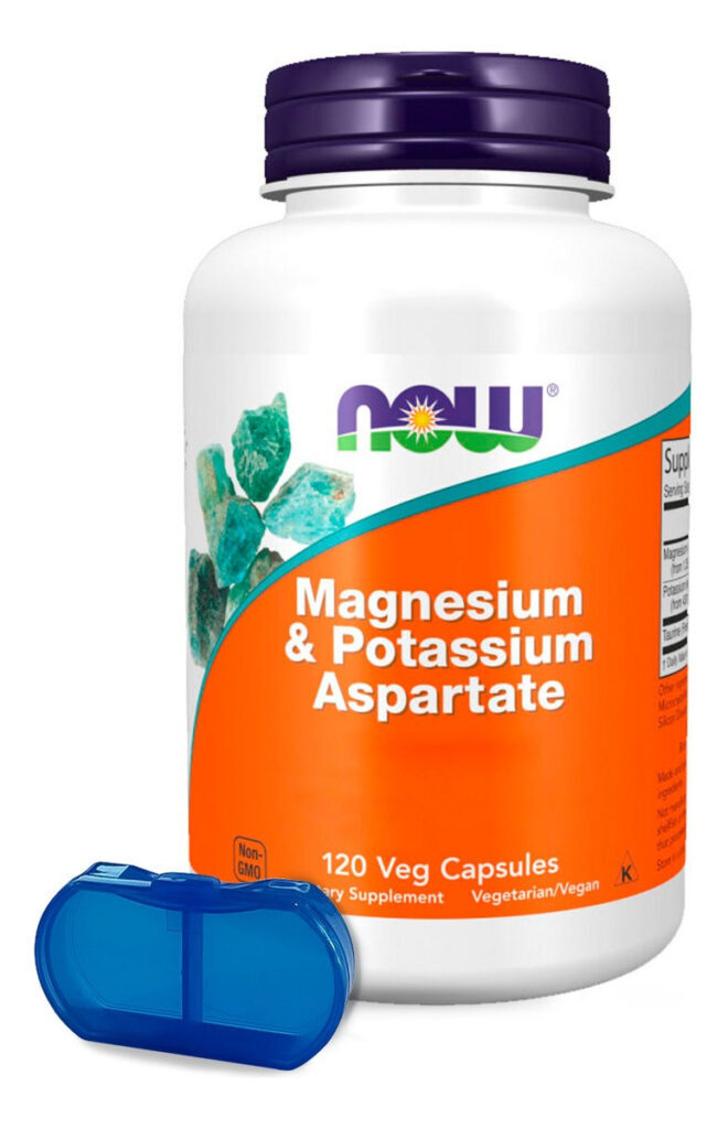Aspartato Magnésio E Potássio Now 120cap + Porta Cápsulas