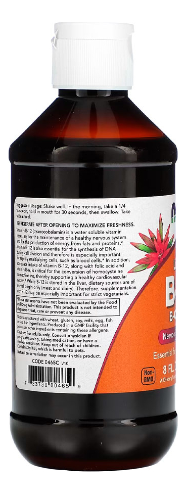 Complexo De Vitamina B-12 Now Foods 237 Ml Importado - Imagem 2